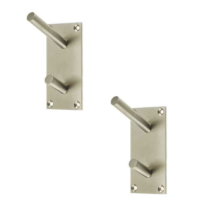 PACK Premium Satin Stainless Steel Coat Hook 94x46mm Wall Mounted Clothing Hook (1)
