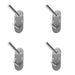 PACK Durable Satin Stainless Steel Coat Hook 90x45mm Wall Mounted Clothing Hook