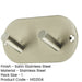 Satin Stainless Steel Double Robe Hook 90x45mm Elegant Design Wall Mounted Clothing Hook-1