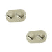 PACK Satin Stainless Steel Double Robe Hook 90x45mm Elegant Design Wall Mounted Clothing Hook (1)