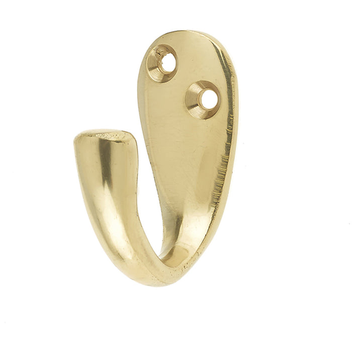 Elegant Polished Brass Single Robe Hook Home Wall Mounted Clothing Hook