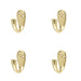PACK Elegant Polished Brass Single Robe Hook Home Wall Mounted Clothing Hook