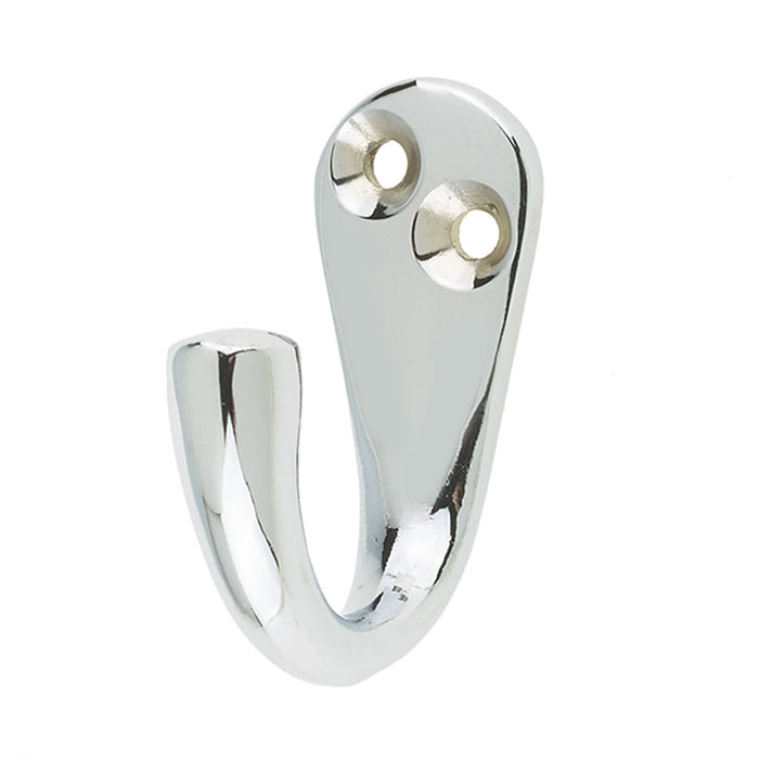 Polished Chrome Single Robe Hook Stylish Organization Wall Mounted Clothing Hook