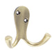 Elegant Double Robe Hook 53mm Antique Brass Finish Wall Mounted Clothing Hook