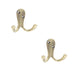 PACK Elegant Double Robe Hook 53mm Antique Brass Finish Wall Mounted Clothing Hook (1)
