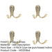 PACK Elegant Double Robe Hook 53mm Antique Brass Finish Wall Mounted Clothing Hook-1
