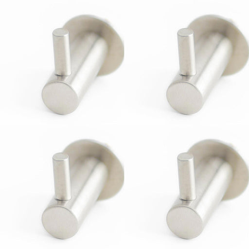 PACK Elegant 37mm Satin Stainless Steel Single Robe Hook Modern Bathrooms Closets Wall Mounted Clothing Hook