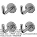 PACK Durable Satin Stainless Steel Robe Hook 48mm Wall Mounted Clothing Hook-1