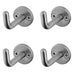 PACK Durable Satin Stainless Steel Robe Hook 48mm Wall Mounted Clothing Hook