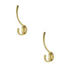 PACK Elegant Solid Brass Coat Hook 142mm Polished Finish Wall Mounted Clothing Hook (1)