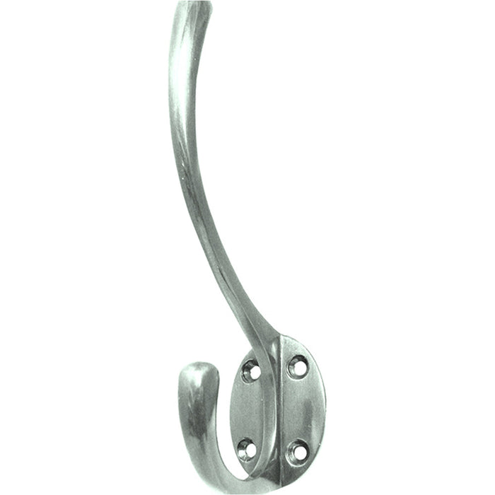 Elegant Solid Brass Coat Hook Polished Chrome 142mm Wall Mounted Clothing Hook