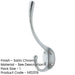 Stylish Solid Brass Coat Hook Satin Chrome Finish Wall Mounted Clothing Hook-1