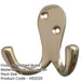 Elegant Double Robe Hook Polished Brass 53mm Wall Mounted Clothing Hook-1