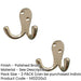 PACK Elegant Double Robe Hook Polished Brass 53mm Wall Mounted Clothing Hook (1)-1