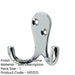 Stylish Double Robe Hook Polished Chrome 53mm Wall Mounted Clothing Hook-1