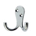 Stylish Double Robe Hook Polished Chrome 53mm Wall Mounted Clothing Hook