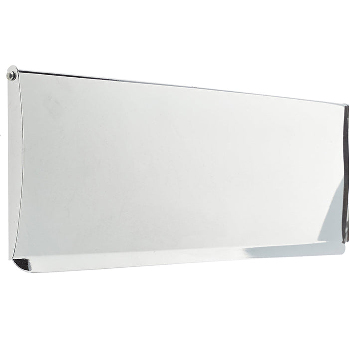 Stylish Polished Chrome Plain Inner Door Tidies 354x127mm Modern Homes Internal Letter Plate