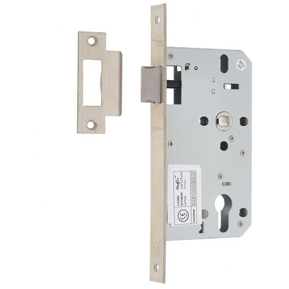 Durable 72mm Latches with 60mm Backset Satin Stainless Steel Door Lock