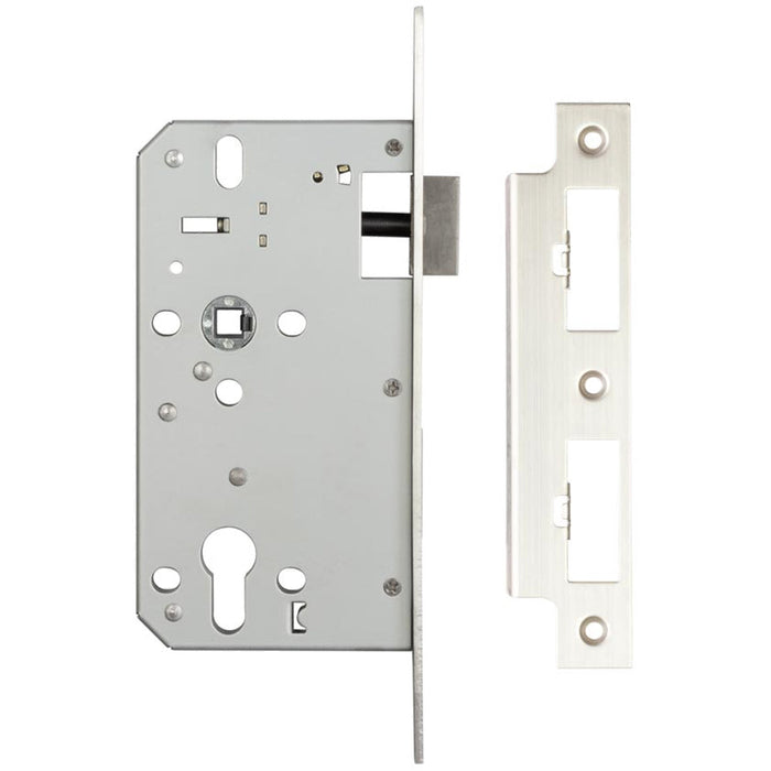 Durable 72mm Sashlock with 60mm Backset Satin Stainless Steel Finish Door Lock
