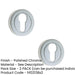 PACK Stylish Designer Euro Profile Escutcheons with Polished Chrome Finish Hole Cover (1)-1