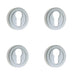 PACK Stylish Designer Euro Profile Escutcheons with Polished Chrome Finish Hole Cover