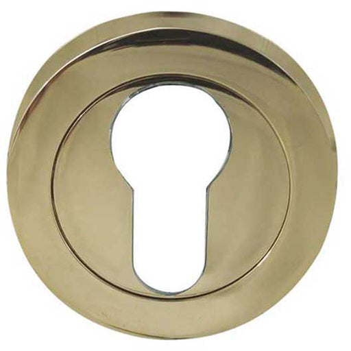 Stylish Designer Euro Profile Escutcheons with 50mm Round Rose Elegant Brass Finish Hole Cover