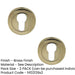 PACK Stylish Designer Euro Profile Escutcheons with 50mm Round Rose Elegant Brass Finish Hole Cover (1)-1