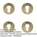 PACK Stylish Designer Euro Profile Escutcheons with 50mm Round Rose Elegant Brass Finish Hole Cover-1
