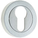 Luxury Designer Euro Profile Escutcheons with 50mm Round Rose Satin Chrome Finish Hole Cover