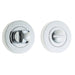 Premium 50mm Round Chrome Turn Release Lock Bathrooms Door Handle