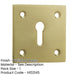 Square Polished Brass Door Escutcheon 50x50mm Elegant Finishes Hole Cover-1