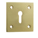 Square Polished Brass Door Escutcheon 50x50mm Elegant Finishes Hole Cover