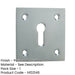 Square Polished Chrome Door Escutcheon 50x50mm Modern Interiors Hole Cover-1