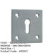 Satin Chrome Square Door Escutcheon 50x50mm Enhanced Security Hole Cover-1