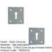 PACK Satin Chrome Square Door Escutcheon 50x50mm Enhanced Security Hole Cover (1)-1