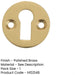 Polished Brass Round Escutcheon 32mm Standard Keyway Hole Cover-1