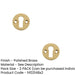PACK Polished Brass Round Escutcheon 32mm Standard Keyway Hole Cover (1)-1