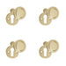 PACK 32mm Polished Brass Round Door Escutcheon Stylish Finish Hole Cover