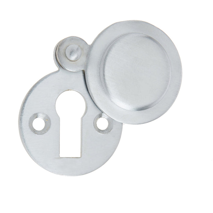 Satin Chrome Round Covered Escutcheon 32mm Elegant Interiors Hole Cover