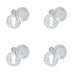 PACK Satin Chrome Round Covered Escutcheon 32mm Elegant Interiors Hole Cover