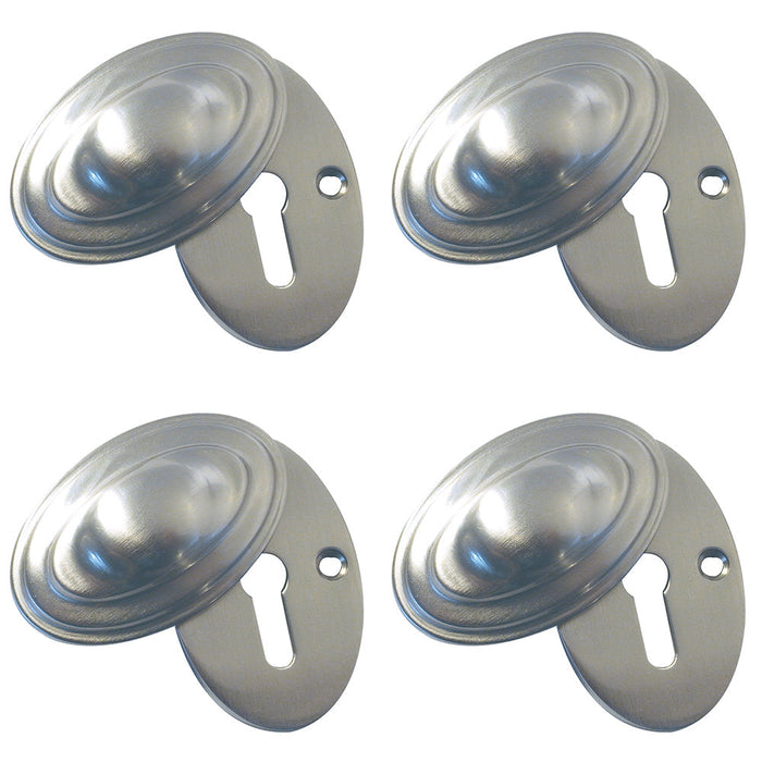 PACK Antique Brass Lined Oval Escutcheon 36x55mm Enhanced Door Aesthetics Hole Cover