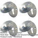 PACK Satin Nickel Lined Oval Covered Escutcheon 36x55mm Durable Stylish Hole Cover-1