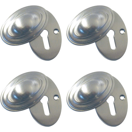 PACK Satin Nickel Lined Oval Covered Escutcheon 36x55mm Durable Stylish Hole Cover