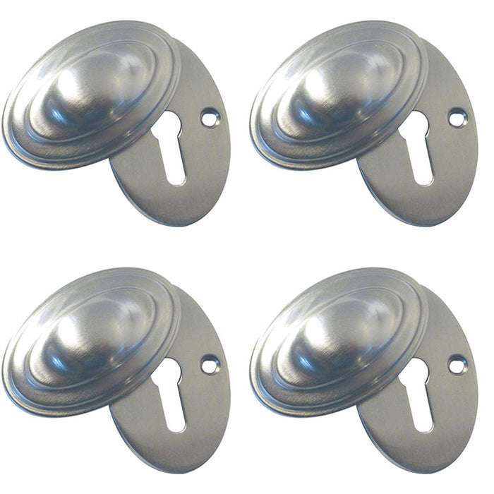 PACK Satin Nickel Lined Oval Covered Escutcheon 36x55mm Durable Stylish Hole Cover