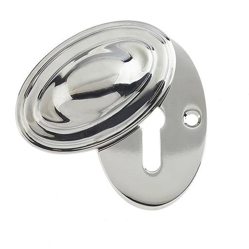 Premium Polished Nickel Lined Oval Escutcheon 36x55mm Elegant Home Décor Hole Cover