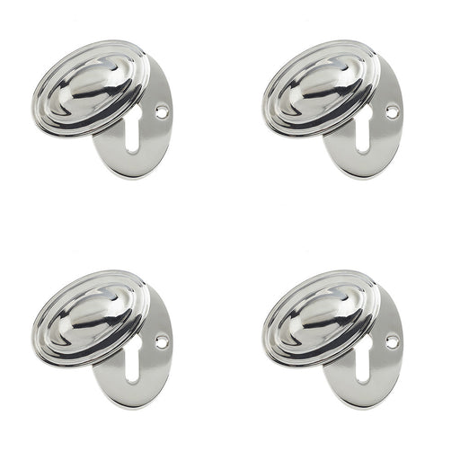 PACK Premium Polished Nickel Lined Oval Escutcheon 36x55mm Elegant Home Décor Hole Cover