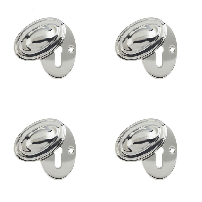 PACK Premium Polished Nickel Lined Oval Escutcheon 36x55mm Elegant Home Décor Hole Cover