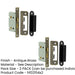 PACK Antique Brass Bathroom Locks with Square Forend Radiused Strike Plate 65mm Door Lock-1