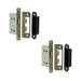 PACK Antique Brass Bathroom Locks with Square Forend Radiused Strike Plate 65mm Door Lock