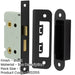 Premium Black Bathroom Locks with Square Forend Radiused Strike Plate 65mm Door Lock-1